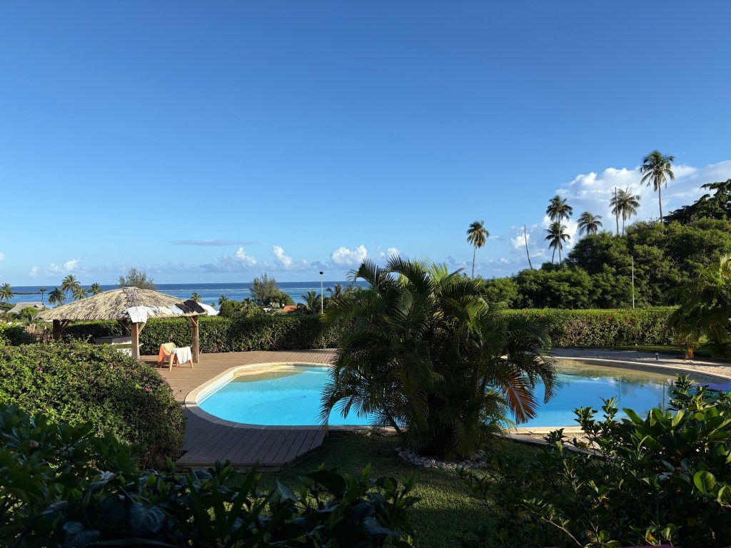 The view from the deck of our bungalow